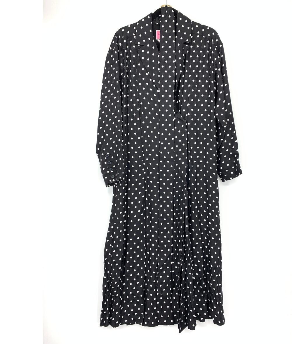 Kate Spade Cabana Dot Wrap Dress Womens Size 4 Black White Belted NEW